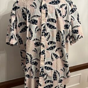 Murano Black and Pink Casual Button Down Shirt